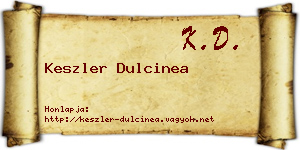 Keszler Dulcinea névjegykártya